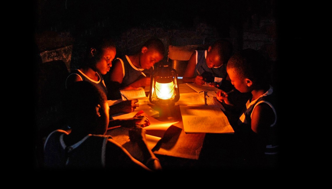 Congolese Students Using Kerosene