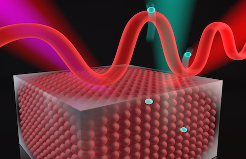 Device for monitoring subatomic particles
