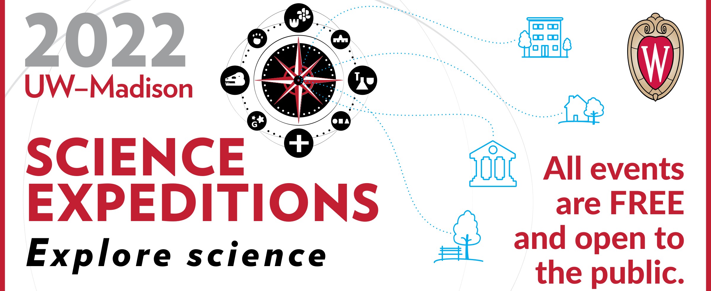 Banner image with compass logo for UW Science Expeditions