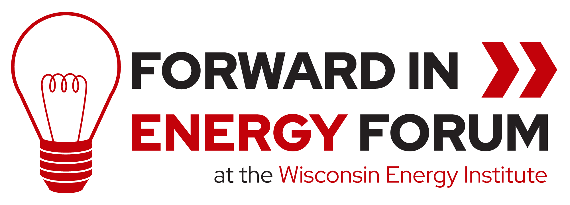 Red lightbulb with text reading "Forward In Energy Forum"