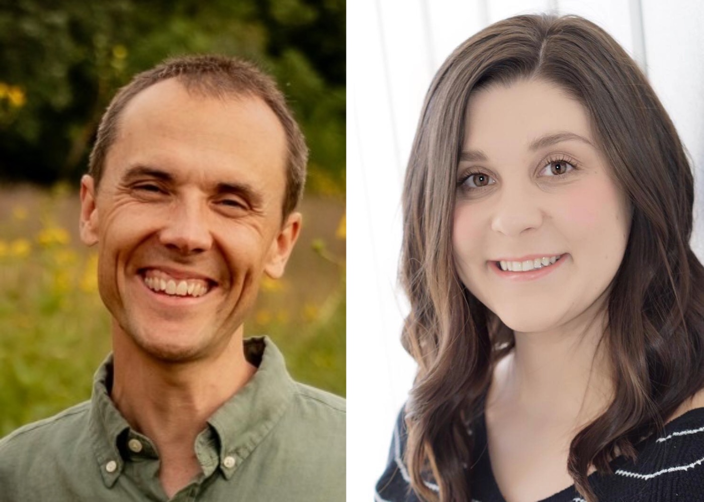 Headshots of Eric Booth and Kelsie Ferin
