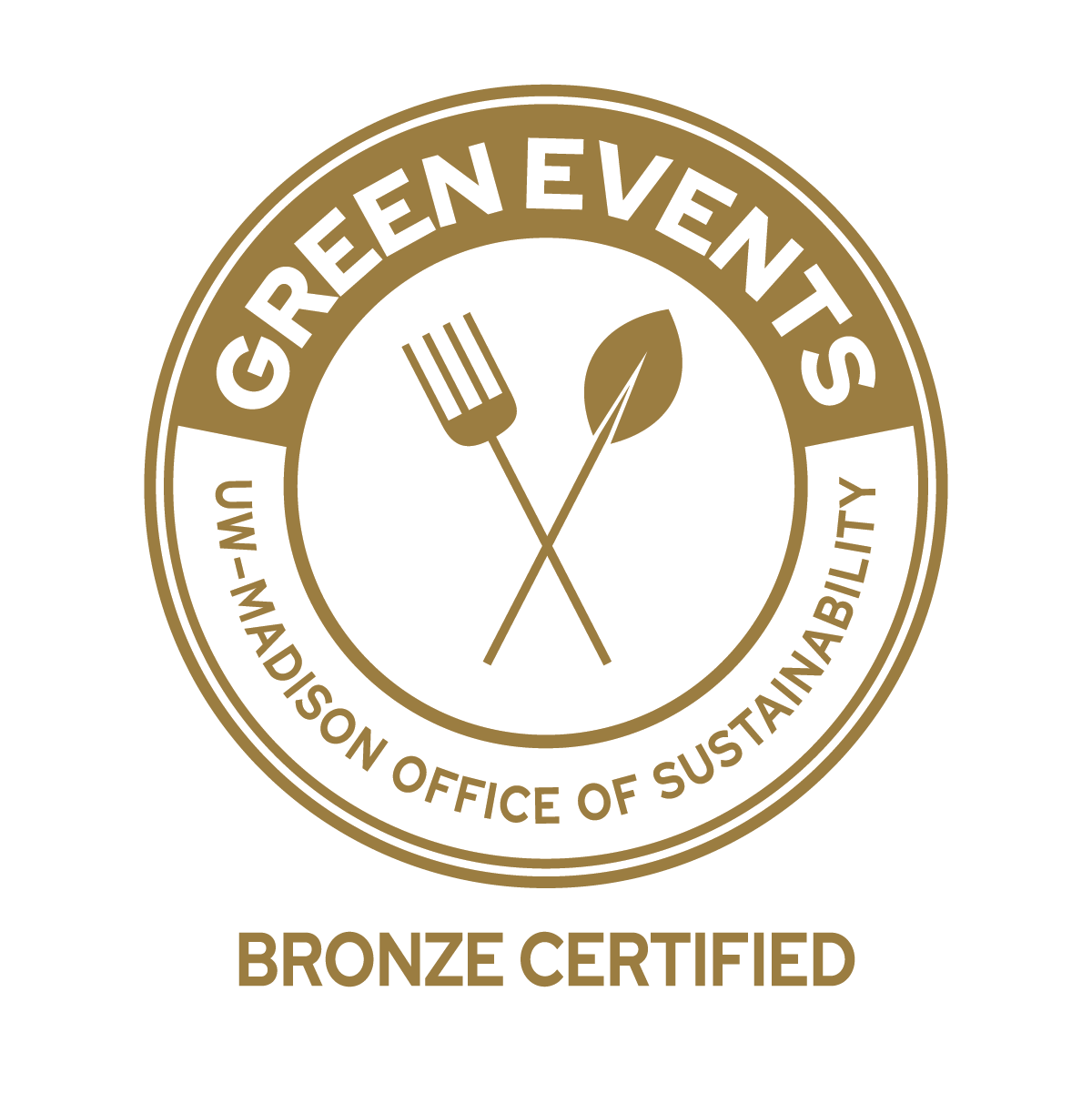 Green events team bronze seal