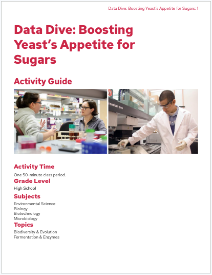 An image of the first page of the activity guide