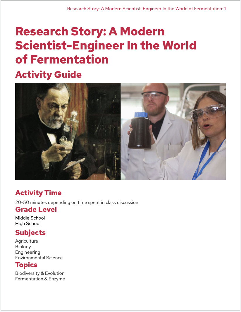 An image of the first page of the activity guide