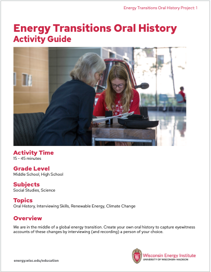 An image of the first page of the activity guide