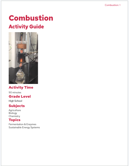 An image of the first page of the activity guide