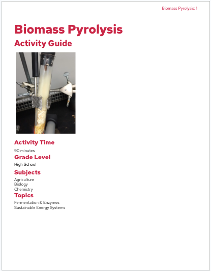 An image of the first page of the activity guide