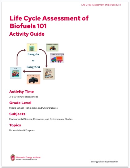 Screenshot of activity guide front page showing title and a few details about the activity