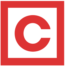 Logo of Centered: Red C in a white square outlined with red