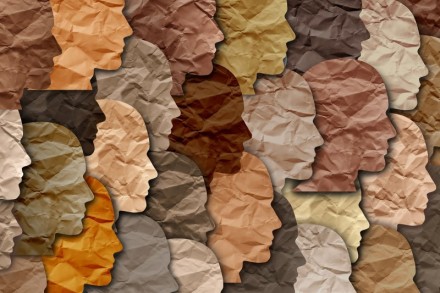 Illustration depicting a diversity of skin tones