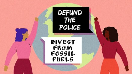 Environmental justice protest illustration