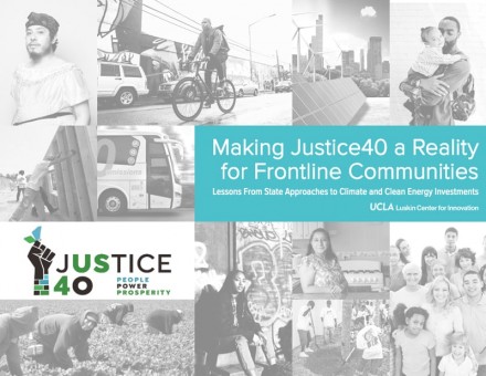 The front page of the Making Justice40 a Reality report