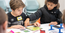 Students work on the mapping activity.