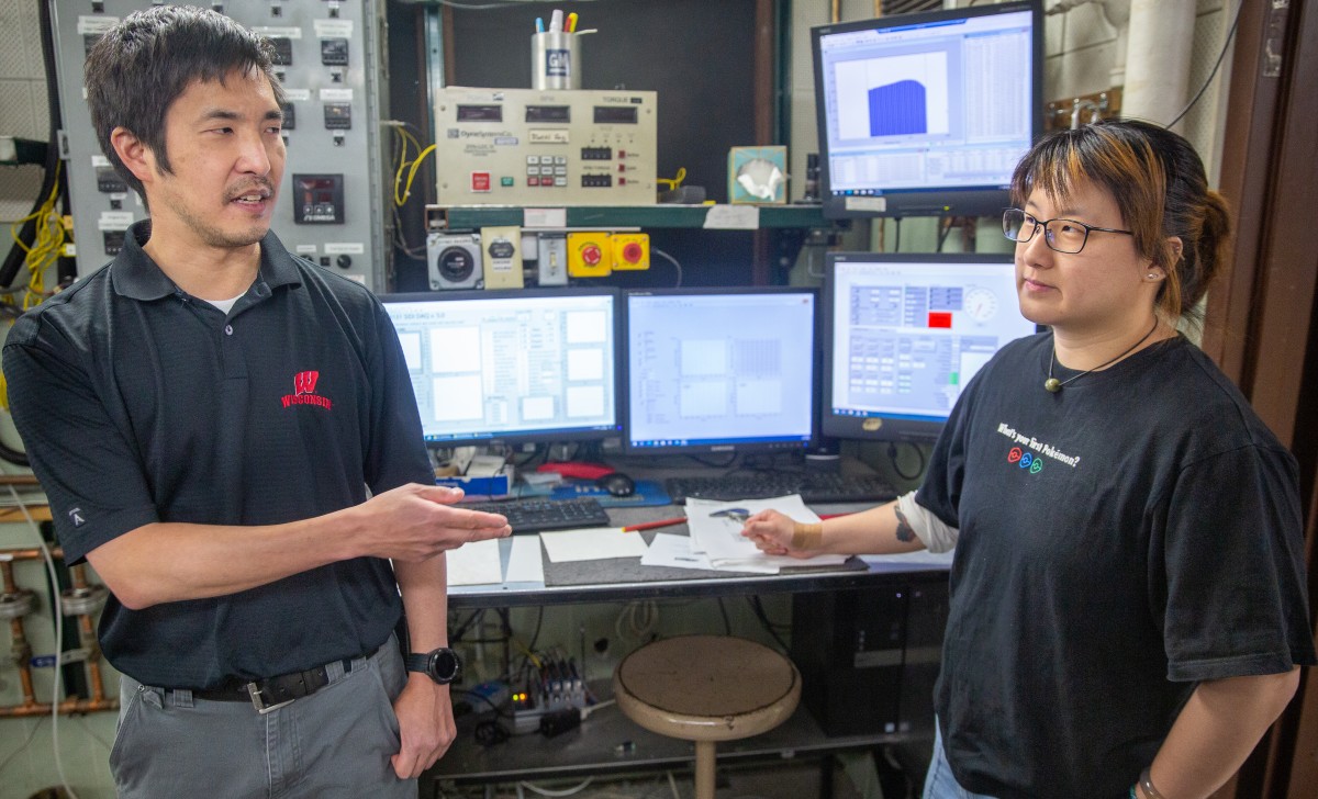 Researchers in front of computer screens