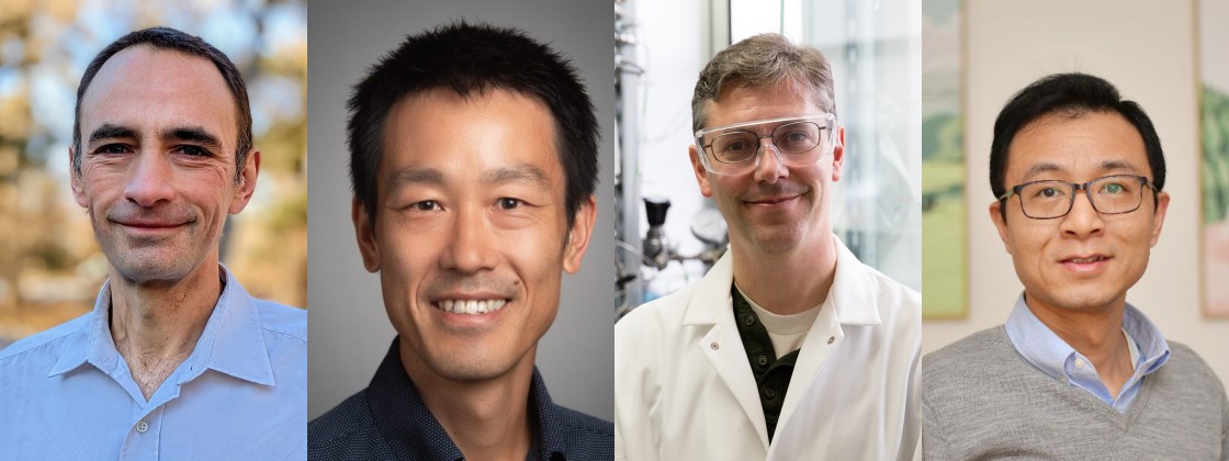 Headshots of Jean-Michel Ane, Hiroshi Maeda, George Huber, and Bu Wang