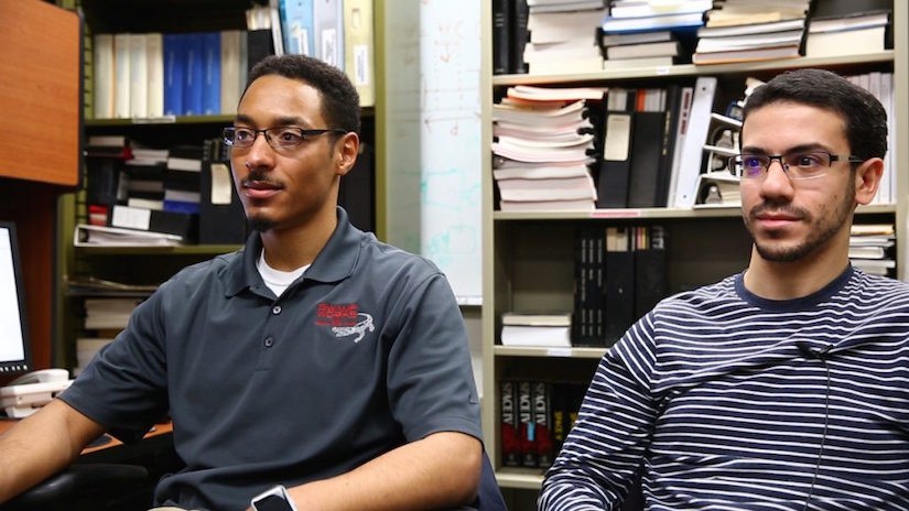Aaron Olson (left) and Mehrdad Arjmand