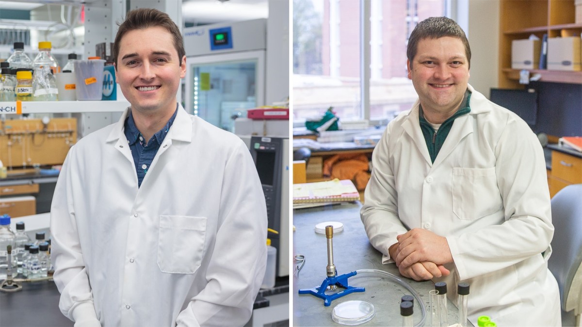 Portraits of researchers in lab coats