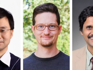 Three head shots arranged in a row