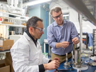 Researchers in laboratory