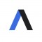 Blue and black lines in shape of the letter A