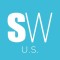 "SWUS" in white letters on blue background